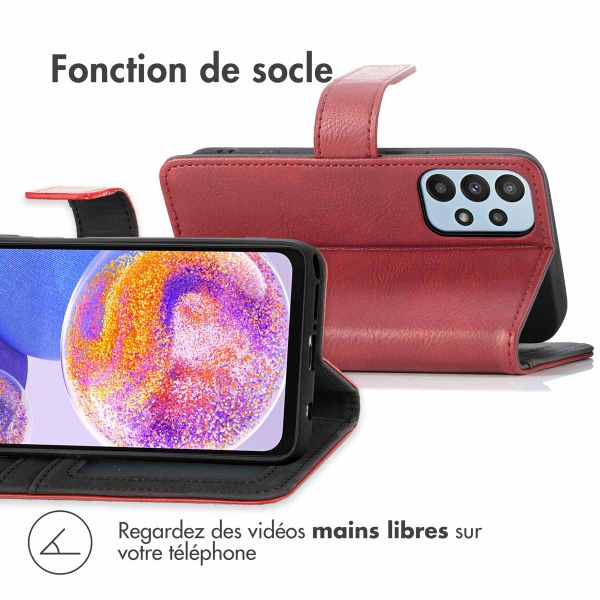 imoshion Étui de télephone portefeuille de luxe Samsung Galaxy A23 (5G) - Rouge