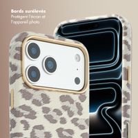 Selencia Coque Sabi imprimé panthère avec MagSafe Apple iPhone 17 Pro Max - Soft Ivory