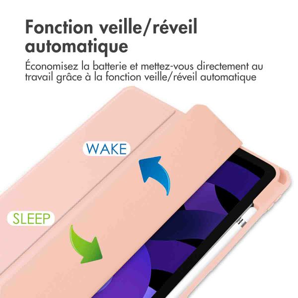 imoshion Coque tablette rigide Trifold Apple iPad Air 11 pouces (2026) M4 / (2025) M3 / (2024) M2 / Air 5 (2022) / Air 4 (2020) - Rose