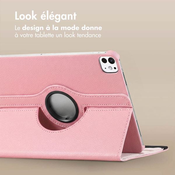imoshion Coque tablette rotatif à 360° Apple iPad Pro 11 (2025) M5 / (2024) M4 - Rose