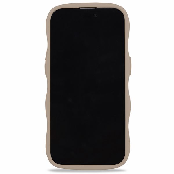 Holdit Coque Wavy Apple iPhone 17e / 16e / 15 / 14 / 13 - Mocha Brown / Transparent