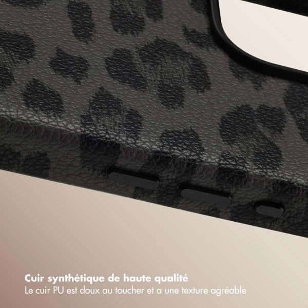 Selencia Coque Sabi imprimé panthère avec MagSafe Apple iPhone 16 Pro Max - Midnight Black