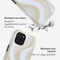 Selencia Coque arrière Vivid avec MagSafe Apple iPhone 15 - Desert Waves Beige