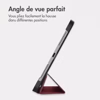 imoshion Coque tablette Trifold Apple iPad 9 (2021) 10.2 pouces / iPad 8 (2020) 10.2 pouces / iPad 7 (2019) 10.2 pouces - Bordeaux