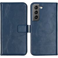 Selencia Étui portefeuille en cuir véritable Samsung Galaxy S22 - Bleu