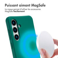 imoshion Coque arrière Color avec cordon amovible et MagSafe Samsung Galaxy S25 / S24 - Vert foncé