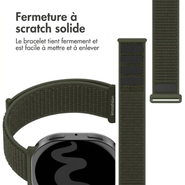 imoshion Bracelet en nylon Samsung Galaxy Watch 8 (40/44mm) / Classic (46mm) - Army Green