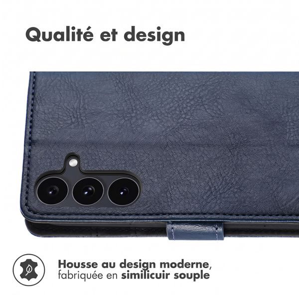 imoshion Étui de télephone portefeuille de luxe Samsung Galaxy S26 FE - Bleu foncé