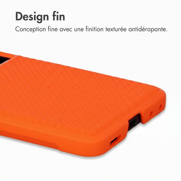 Accezz Coque arrière Grid Samsung Galaxy Z Flip 8 - Orange
