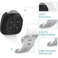 imoshion Bracelet sport en silicone Fitbit Versa 4 / 3 / Sense (2) - Blanc