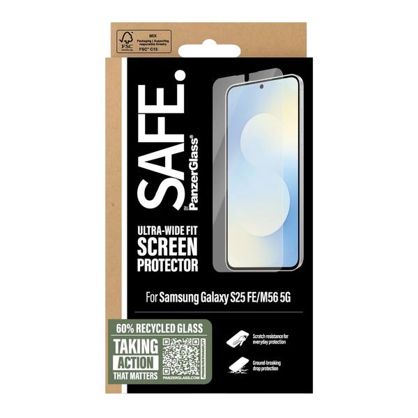 SAFE by PanzerGlass Protection d'écran Ultra-Wide Fit Samsung Galaxy S25 FE
