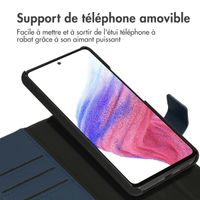 Accezz Premium Leather 2 in 1 Wallet Bookcase Samsung Galaxy A53 - Bleu foncé