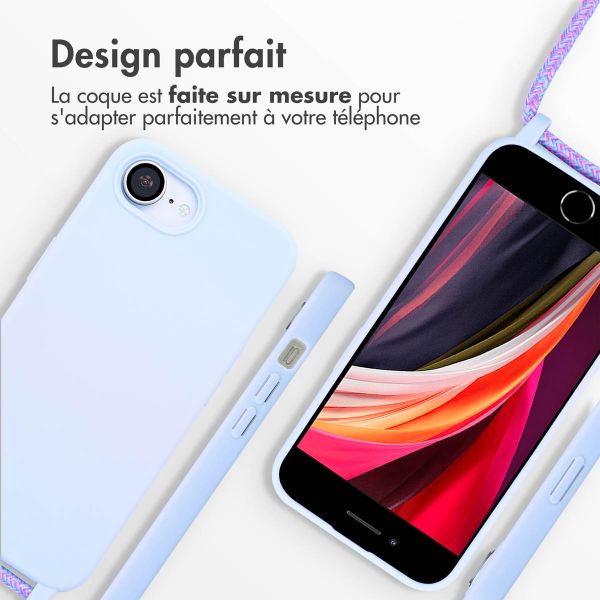 imoshion Coque en silicone avec cordon Apple iPhone 17e / 16e - Violet