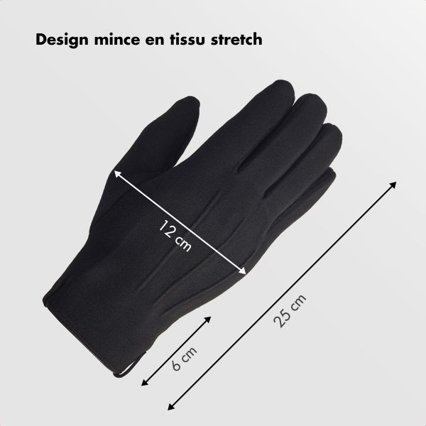 Selencia Gants Tactiles Effet Daim - Homme - Taille L - Noir
