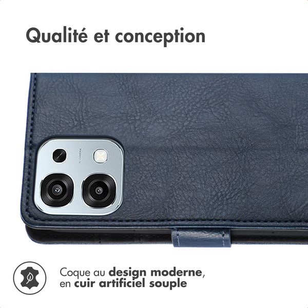 imoshion Étui de télephone portefeuille de luxe Oppo A6 Pro (5G) - Bleu foncé
