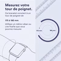 Apple Bracelet Boucle unique en Silicone Apple Watch | 44/45/46/49 mm - Taille 8 - Blue Ocean