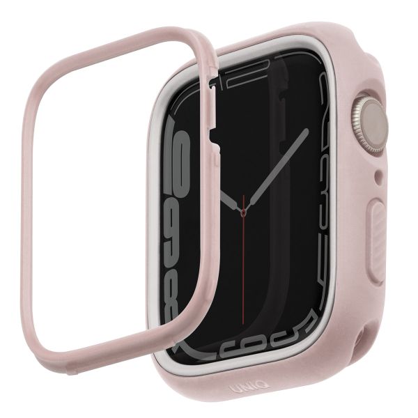 Uniq Coque Moduo avec lunette Apple Watch - 44 / 45 mm - Blush (Pink/White)