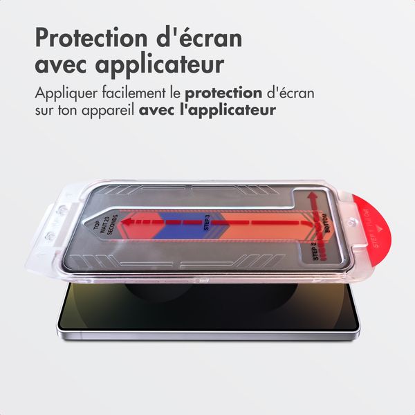 Accezz Protection d'écran en verre trempé avec filtre de confidentialité + Applicateur Samsung Galaxy S26 Ultra
