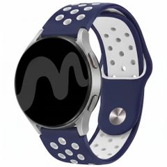imoshion Bracelet sport en silicone  - Connexion universelle 20 mm - Dark Blue & White