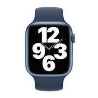 Apple Bracelet Boucle unique en Silicone Apple Watch | 44/45/46/49 mm - Taille 8 - Abyss Blue