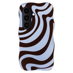Selencia Coque arrière Vivid Wavy avec MagSafe Samsung Galaxy S26 - Dream Swirl Chocolate