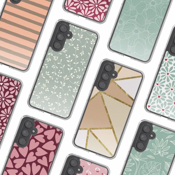 imoshion Coque Design Samsung Galaxy A54 (5G) - Smoke Green Flowers
