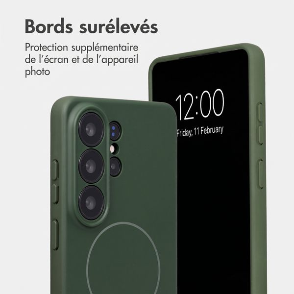 Accezz Coque Grip avec MagSafe Samsung Galaxy S26 Ultra - Vert foncé