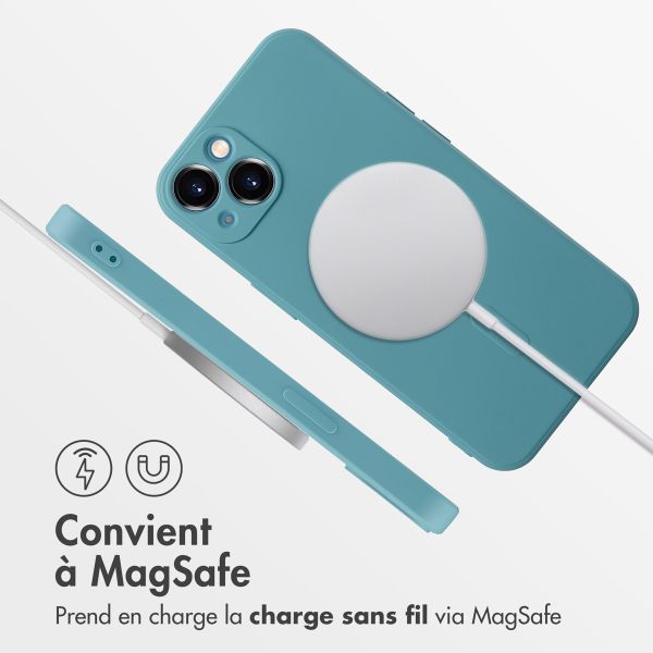 imoshion Coque Couleur avec MagSafe Apple iPhone 13 Mini - Smoke Green