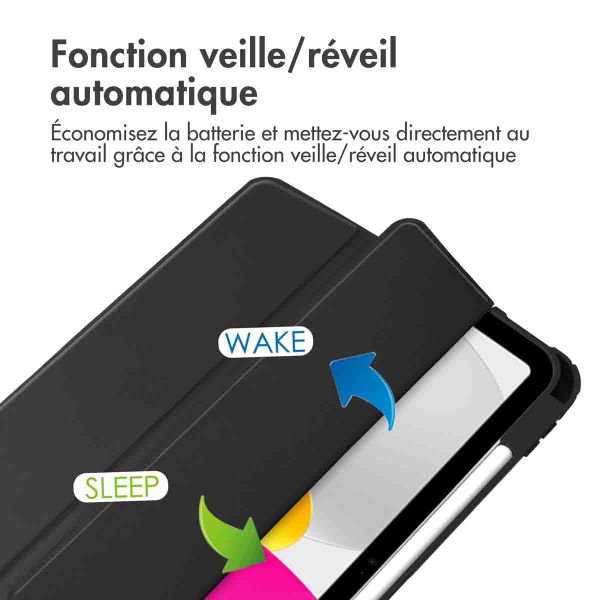 imoshion Coque tablette rigide Trifold Apple iPad 11 (2025) 11 pouces A16 / iPad 10 (2022) 10.9 pouces - Noir