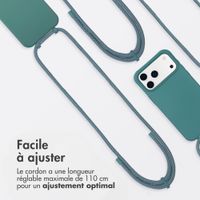 imoshion Coque arrière Color avec cordon amovible et MagSafe Apple iPhone 17 Pro Max - Vert foncé