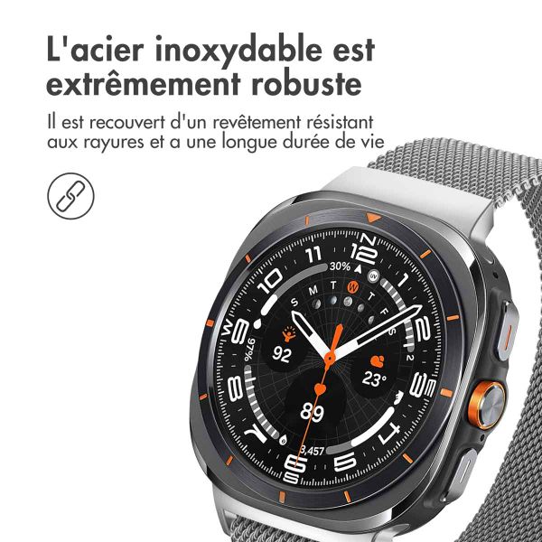 imoshion Bracelet magnétique milanais Samsung Galaxy Watch Ultra (2024/2025) - Argent