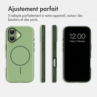 imoshion Coque arrière Color avec Thin MagSafe Ring Apple iPhone 16 - Vert foncé