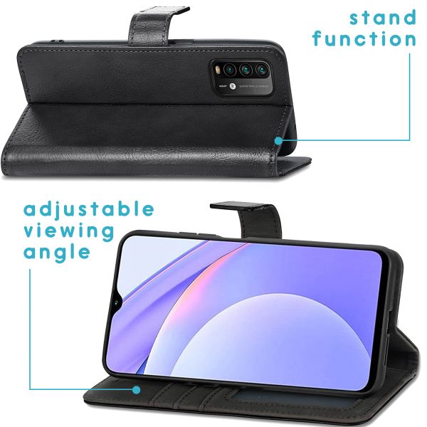 imoshion Étui de télephone portefeuille de luxe Xiaomi Redmi 9T - Noir