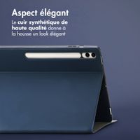 Accezz Coque tablette Classic Samsung Galaxy Tab S10 Plus / Tab S9 FE Plus / Tab S9 Plus - Bleu foncé