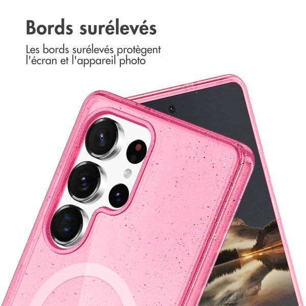 imoshion Coque Pailletée avec MagSafe Samsung Galaxy S24 Ultra - Paillettes Rose