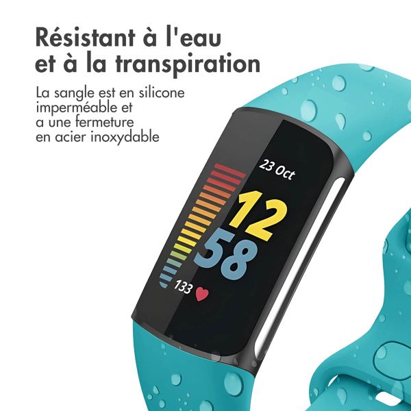 imoshion Bracelet silicone Fitbit Charge 5 / 6 - L - Turquoise