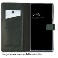 Selencia Étui portefeuille en cuir véritable Samsung Galaxy S24 Ultra - Vert
