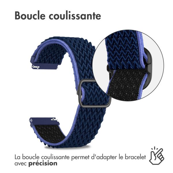 imoshion Bracelet en nylon élastique  - Connexion universelle 20 mm - Bleu foncé