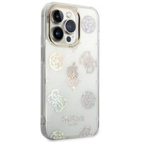 Guess Coque Peony Glitter Apple iPhone 14 Pro - Blanc