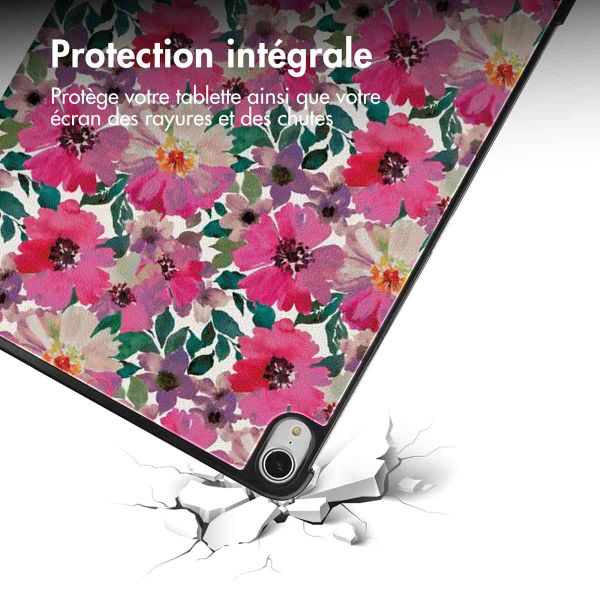 imoshion Coque tablette Design Trifold Apple iPad Air 13 pouces (2026) M4 / (2025) M3 / (2024) M2 - Floral Water Color