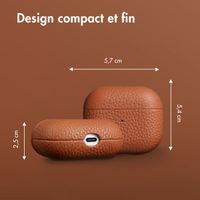 Accezz Coque en cuir véritable  Apple Airpods 3 - Cognac