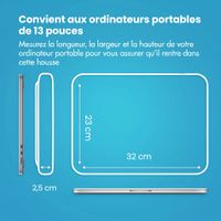 imoshion Pochette ordinateur avec compartiment 13 pouces - Noir