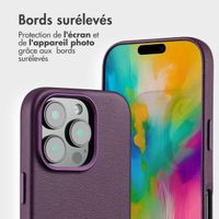 Accezz Étui de télephone portefeuille en cuir 2-en-1 avec MagSafe Apple iPhone 16 Pro - Heath Purple