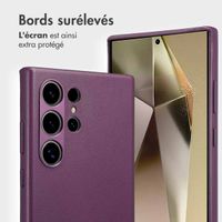 Accezz Étui de télephone portefeuille en cuir 2-en-1 avec MagSafe Samsung Galaxy S24 Ultra - Heath Purple