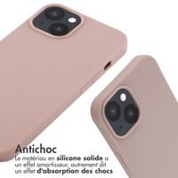 imoshion Coque en silicone avec cordon Apple iPhone 14 - Sand Pink
