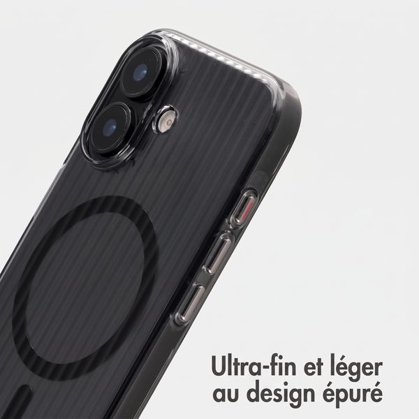 Accezz Coque arrière Lite avec MagSafe | Fluted | Apple iPhone 17 - Noir