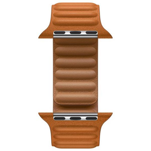 Apple Bracelet Leather Link Apple Watch | 44/45/46/49 mm - Taille M/L - Golden Brown