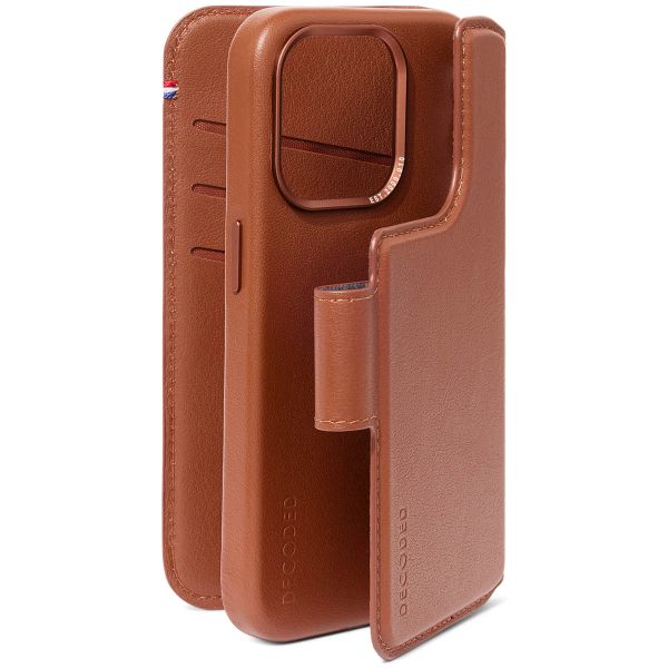 Decoded Portefeuille détachable 2 en 1 en cuir Apple iPhone 15 Pro Max - Tan