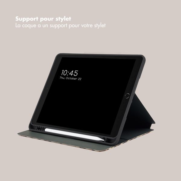 Selencia Coque tablette Vivid Apple iPad 9 (2021) 10.2 pouces / iPad 8 (2020) 10.2 pouces / iPad 7 (2019) 10.2 pouces - Wild Leo