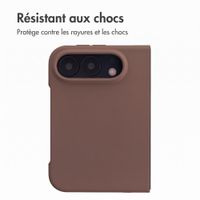 Accezz Coque Liquid Silicone avec MagSafe Apple iPhone Duo - New Tea Brown